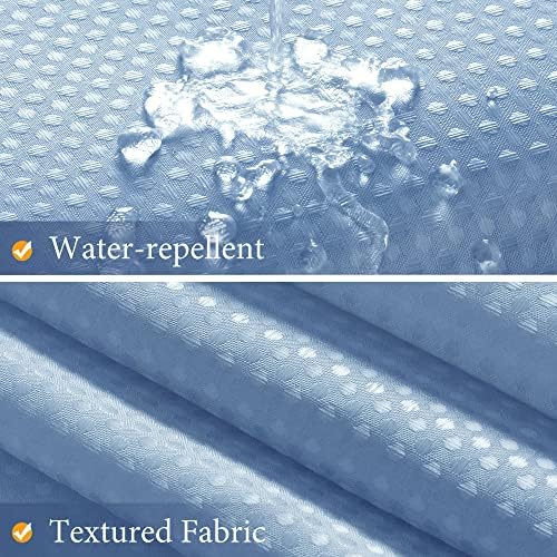 Naturoom Blue Ombre Shower Curtain Set 72x84 Inches 1