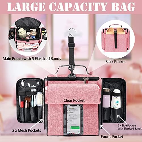 Tingroun Pink Shower Caddy Tote Bag Organizer