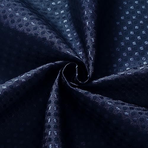 Naturoom Navy Blue Waffle Shower Curtain Set