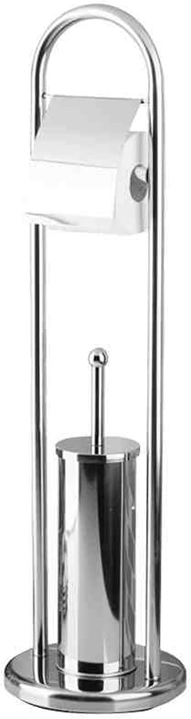 INPETS 800mm Stainless Steel Toilet Brush Holder with Paper Holder Set