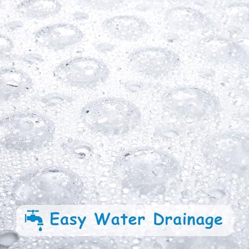 Topotdor Clear Baby Bath Mat 40x16 Inch Non Slip