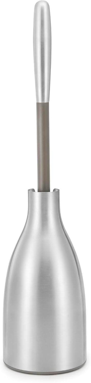 Polder Sleek Stainless Steel Toilet Brush with Caddy