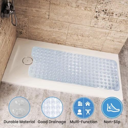 VOCIC Bath and Shower Safety Mat 39x16 Non Slip with Suction Cups