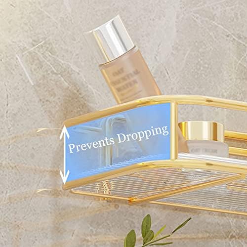 ANNBKA Shower Caddy Acrylic Corner Shelf Organizer Without Drilling