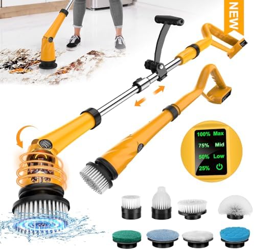 Denqir 1500 RPM Electric Spin Scrubber for Dewalt 20V Battery No Battery