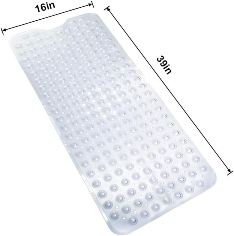 VOCIC Bath and Shower Safety Mat 39x16 Non Slip with Suction Cups