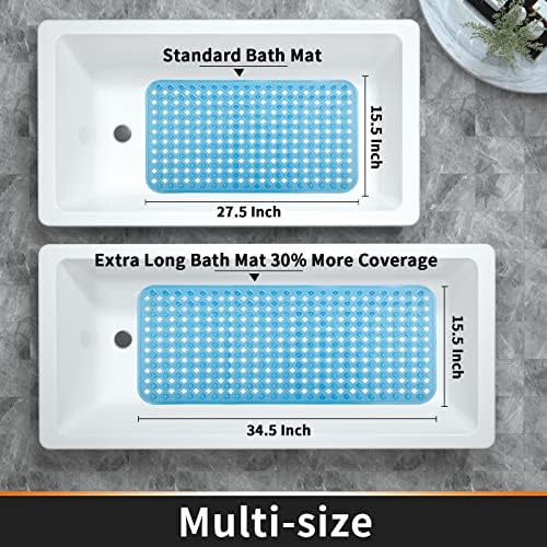Non-Slip Bathtub Mat with Suction Cups and Drain Holes