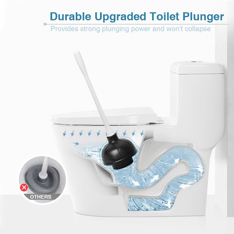 Innovatronic Toilet Plunger and Bowl Brush Set - White