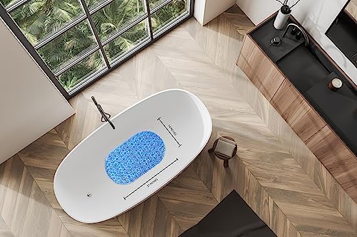Splash Home Pop Bathtub Mat Non-Slip Blue 27x15 Inches