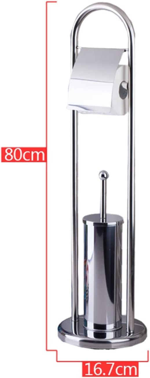 INPETS 800mm Stainless Steel Toilet Brush Holder with Paper Holder Set