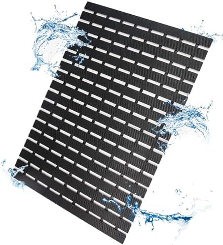 Locisne Non-Slip Shower Mat Black 169x256 Inch