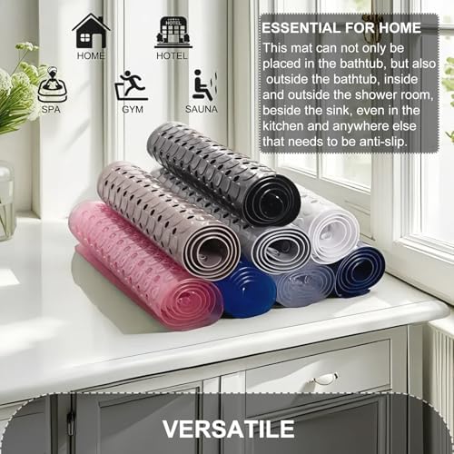 Non Slip Bath Mat with Suction Cups and Drain Holes