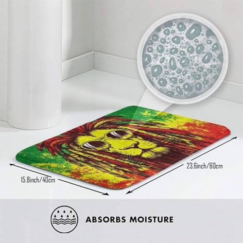BoomDragon Anti-Slip Bathtub Mat with Cool Reggae Design