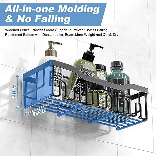 Phiaso 6 Pack Shower Caddy - Drill-Free Stainless Steel Organizer