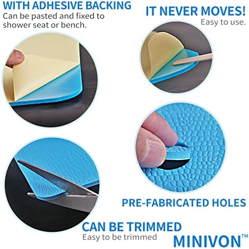 Non Slip Mat for Shower Stool with Adhesive Backing