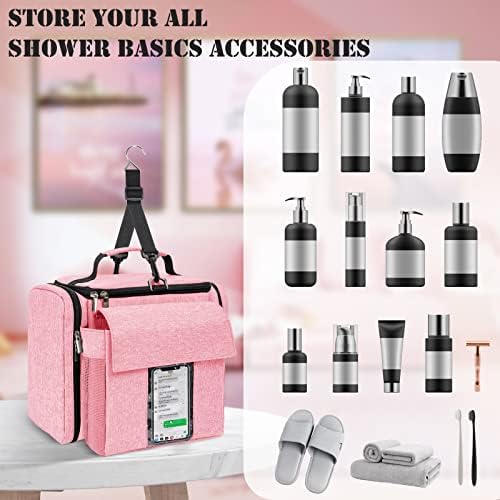 Tingroun Pink Shower Caddy Tote Bag Organizer