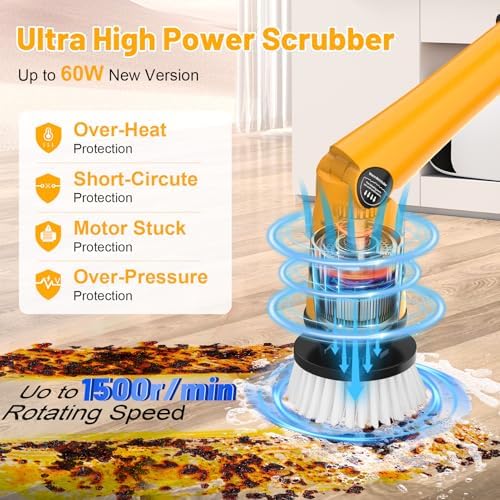 Denqir 1500 RPM Electric Spin Scrubber for Dewalt 20V Battery No Battery