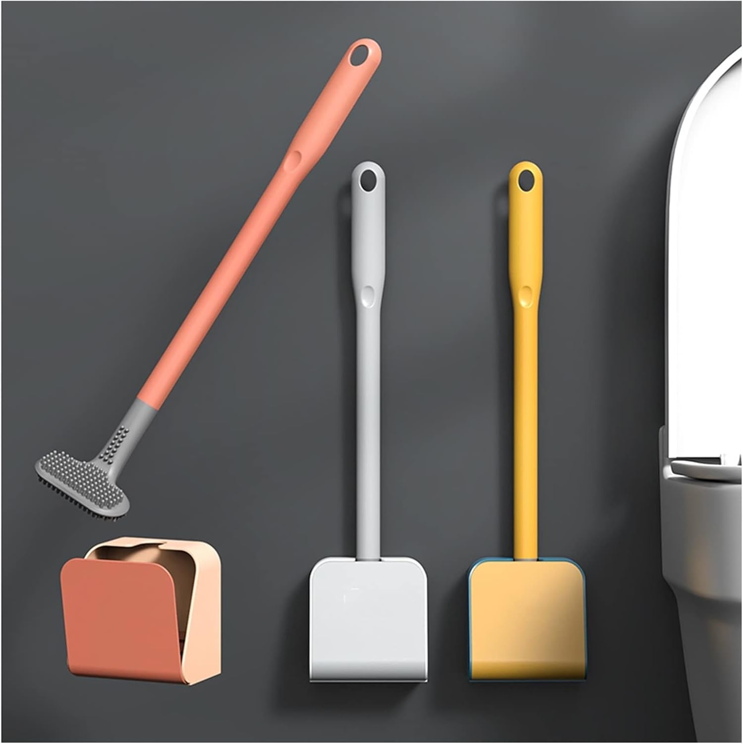 UNNS Toilet Brush with Wall Holder and Base