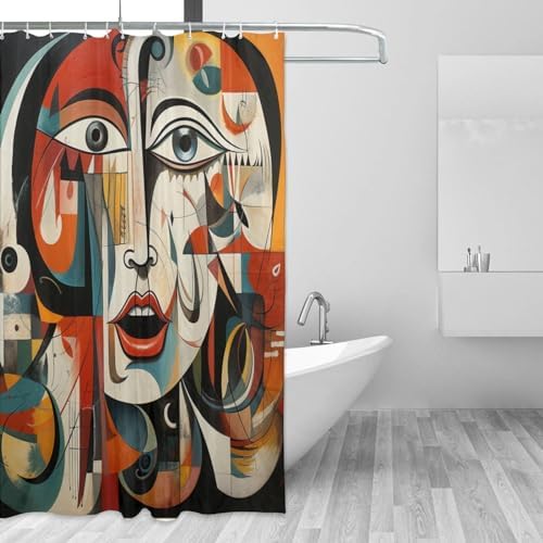 DAOWANGZUO Female Face Shower Curtain Set