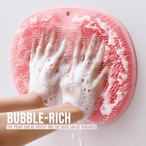 Non-Slip Back Bath Wash Pad - Quick-Dry Shower Foot Scrubber Mat 1