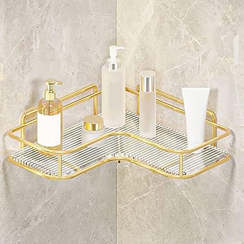 ANNBKA Shower Caddy Acrylic Corner Shelf Organizer Without Drilling