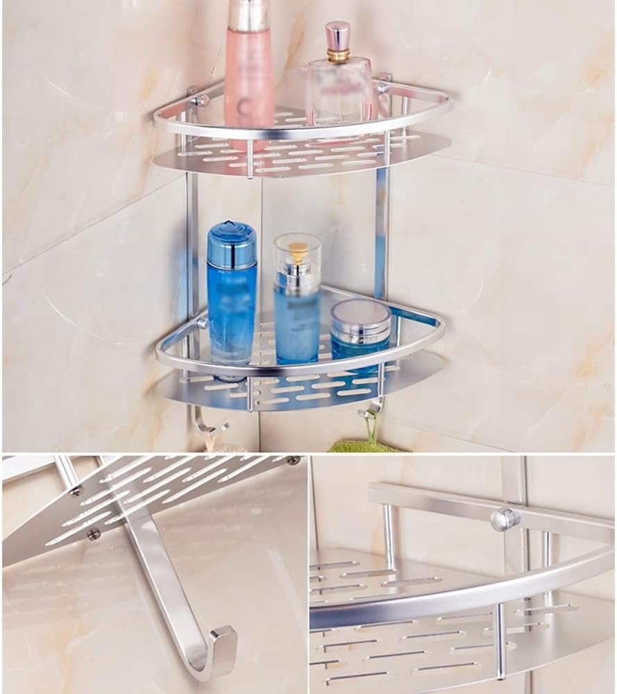 Shower Shelf Organizer 1Tier Aluminum Corner Rack