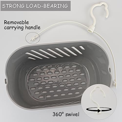 LNQ LUNIQI Hanging Shower Caddy with Hook and Storage Basket