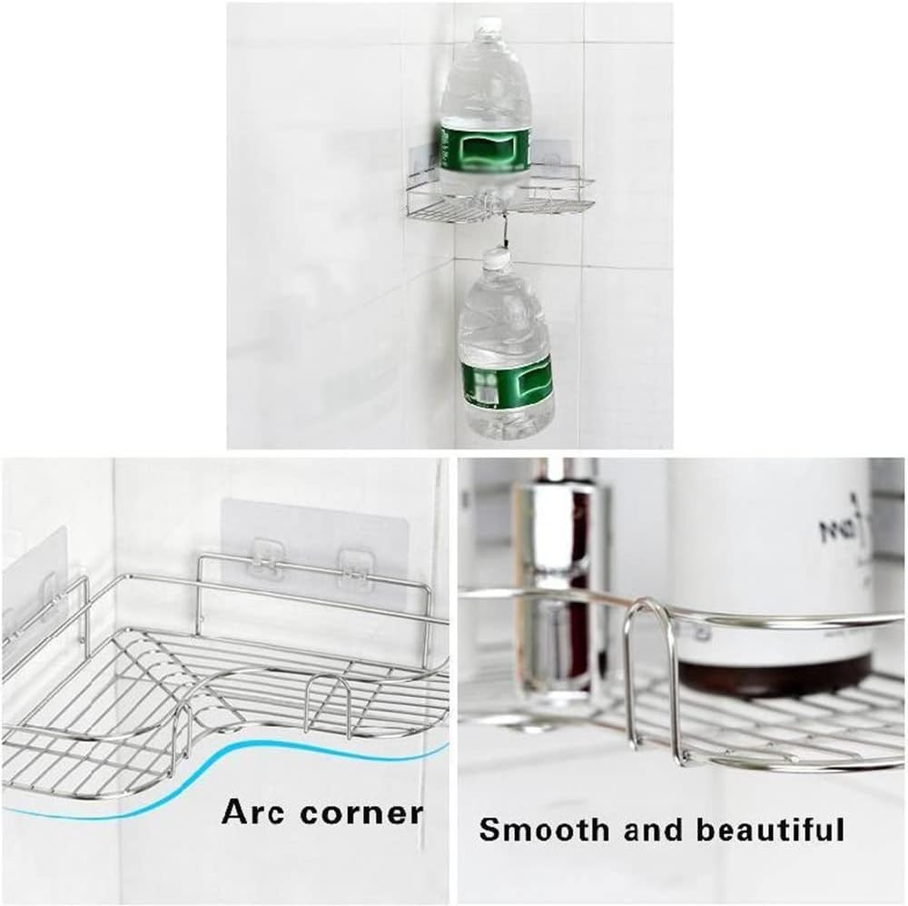 Stainless Steel Triangular Shower Caddy Organizer Rack