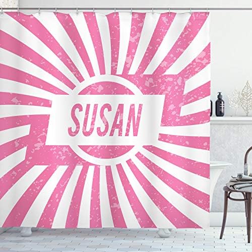 Ambesonne Susan Shower Curtain Set with Hooks 69x75