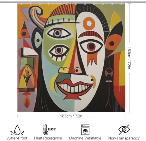 DAOWANGZUO Laughing Boy Shower Curtain Set
