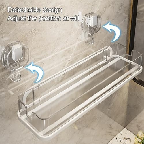 Shower Caddy with Suction Cup Mount Wall Storage Rack