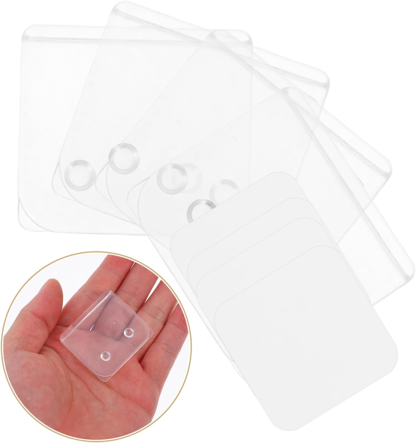 HEALLILY 4Pcs Transparent Shower Curtain Clips 1