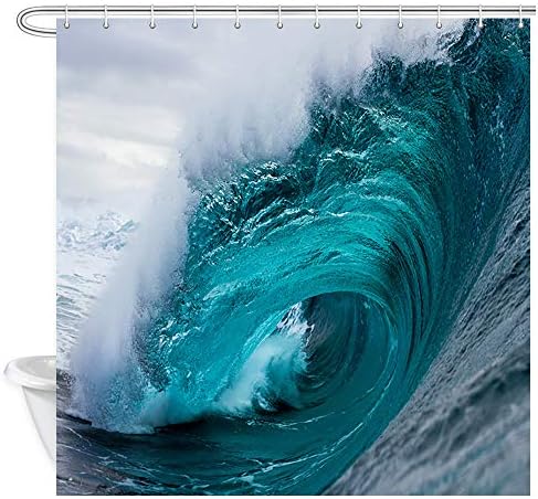 NYMB Aqua Ocean Seawater Shower Curtain 69X70in 1