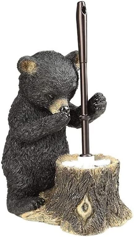 Toilet Brush with Holder Set Bear Design Deep Cleaning