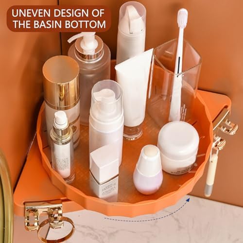 Corner Shower Caddy with 360 Rotate Lazy Susan Organizer