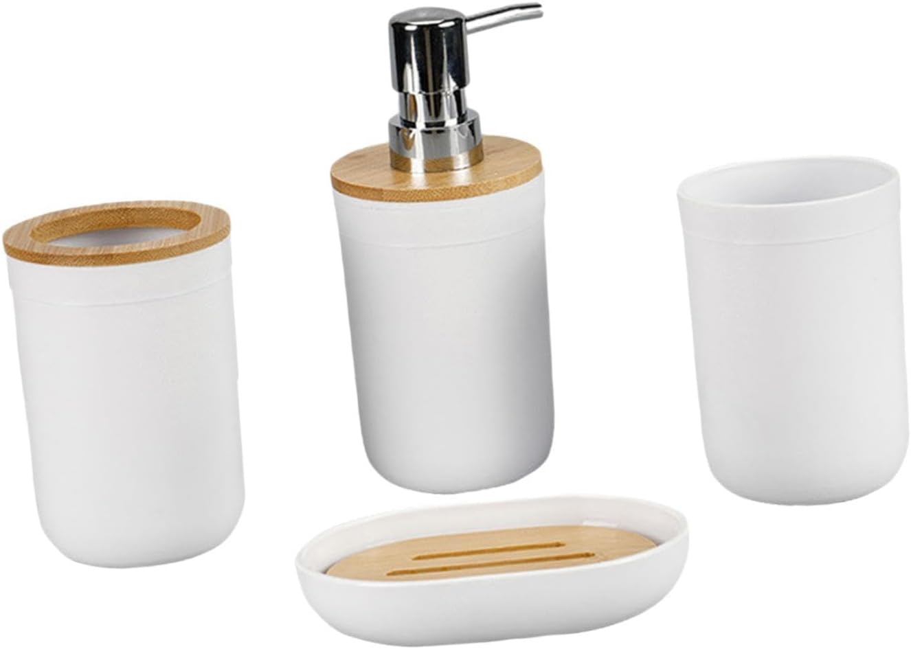 Ioensy 4X Bathroom Accessories Set White 1