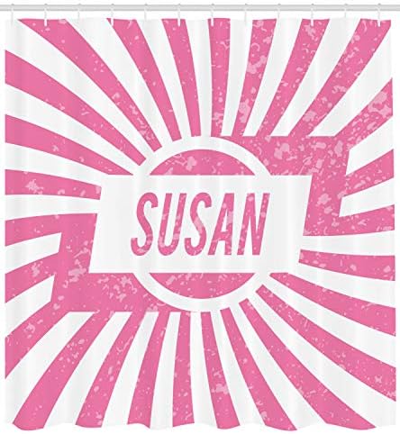 Ambesonne Susan Shower Curtain Set with Hooks 69x75