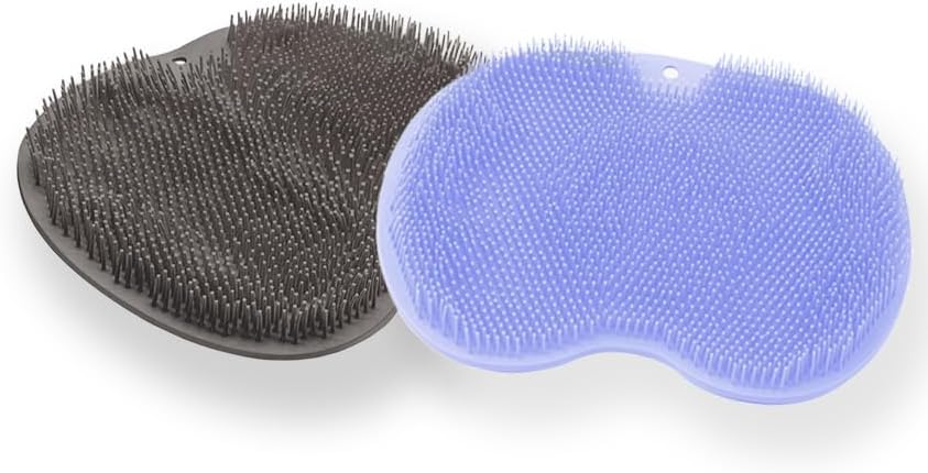 Dr Bunny 2-Piece Foot Scrubber Mats with Suction Cups