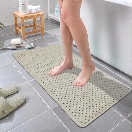 Fnnezkn Non-Slip Bathtub Mat with Suction Cups and Drain Holes