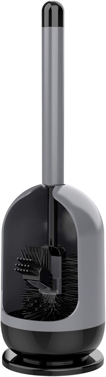 MRSIGA Soft Bristle Toilet Brush with Holder