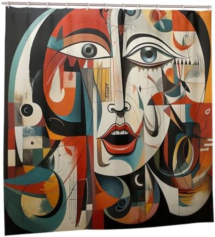 DAOWANGZUO Female Face Shower Curtain Set