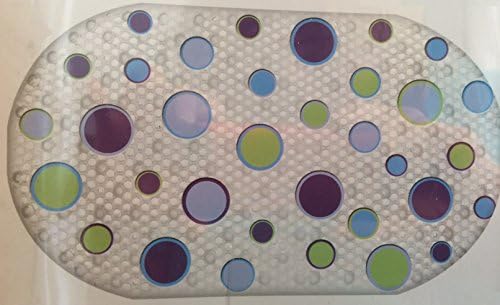 BHP Purple Aqua Green Dots Bubble Bathtub Mat 16x28