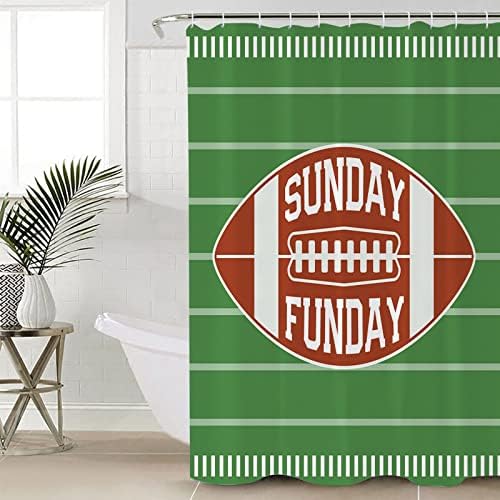 ZOE GARDEN American Football Shower Curtain Set