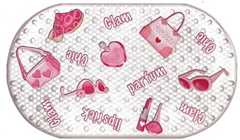 Girly Purses and Perfume Bubble Bathtub Mat 16x28