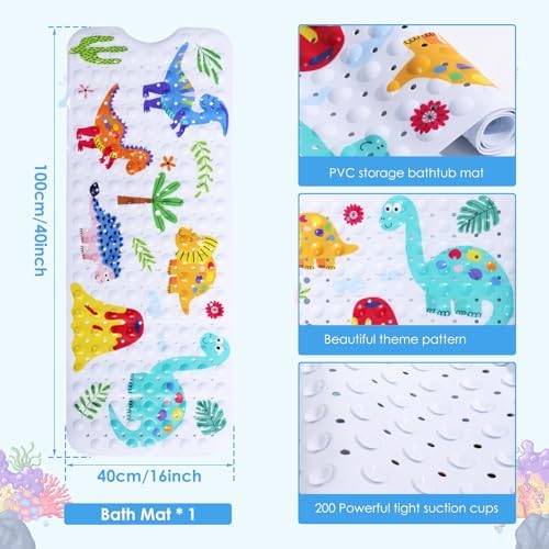 ZJRDYYK Anti Slip Dinosaur Park Bath Mat 40x16 Inch