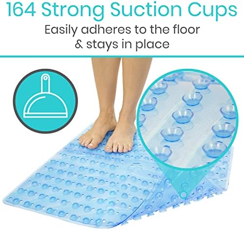 Vive Non-Slip Square Shower Mat with Suction Cups