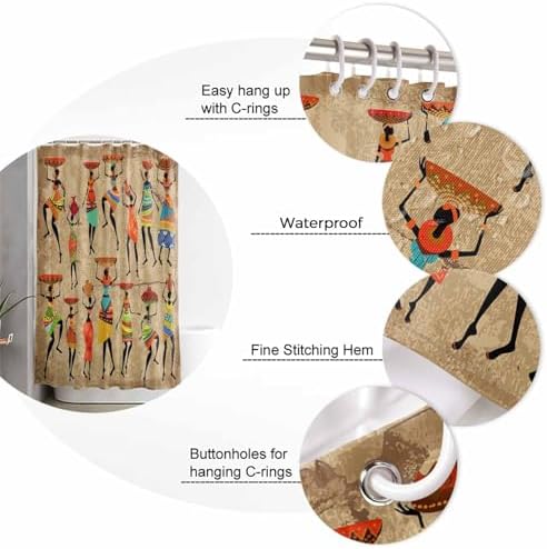 ZOE GARDEN African Women Bohemian Bathroom Set