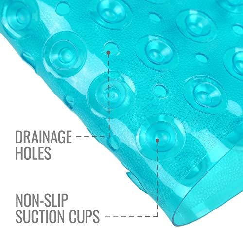 HealthSmart Extra Large Bath Mat with Suction Cups and Drain Holes