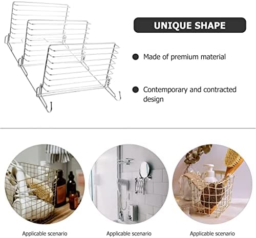 Cabilock Adhesive Wall Shower Rack with Smooth Edges
