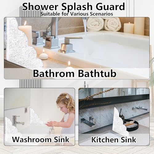 Harnyeu 2Pack Removable Shower Splash Guard